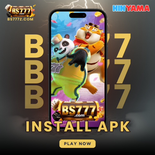 Ilustrasi halaman muat turun BS777 APK rasmi pada telefon Android